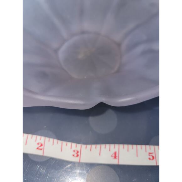 Vintage Viking Pink Frost Lotus Blossom Glass Dish MCM 6.5" Width - Picture 3 of 6